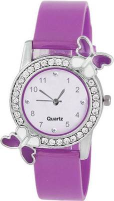 

Swadesi Stuff New Arrival Cute Butterfly stylish Diamond Studded Premium Quality PU Belt Watch - For Women