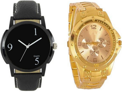 

Frolik 83 Analogue Best Deal Black Leather And Golden Metal Men Watch - For Boys