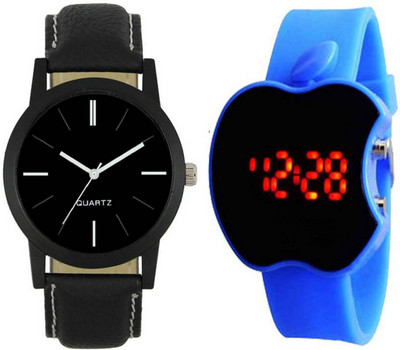 

Frolik 68 Analogue And Digital Apple Shape Blue Men And Kids Watch - For Boys
