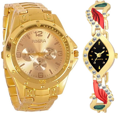 

OpenDeal Rosra Stylish Designer Unique OD02056 Combo Watch For Couple Watch - For Men & Women