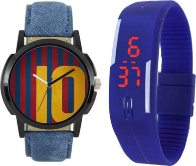 

Frolik 117 Latest Analogue And Digital Blue LED Men And Kids Watch - For Boys