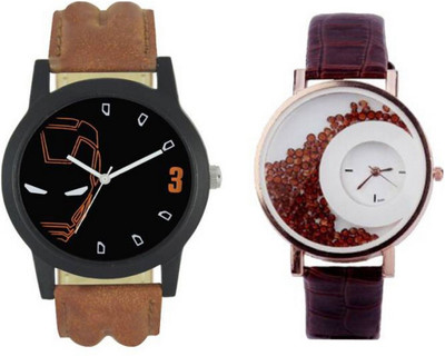 

Frolik 60 Stylist Leather Material Brown And Diamond Brown Color Lowest Price Men And Women Watch - For Boys & Girls