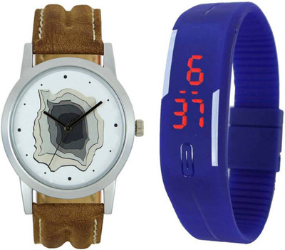

Frolik 115 Latest Analogue And Digital Blue LED Men And Kids Watch - For Boys