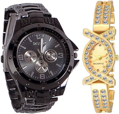 

OpenDeal Rosra Stylish Designer Unique OD02062 Combo Watch For Couple Watch - For Men & Women