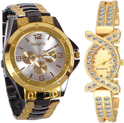 

OpenDeal Rosra Stylish Designer Unique OD02054 Combo Watch For Couple Watch - For Men & Women