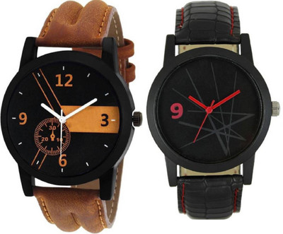 

MAPA STYLE Attractive Stylish Lorem Genium Brown & Black Leather Strap 2 Combo Boys & Mens Analog Watch MPSTYLE 076 Hybrid Watch - For Men