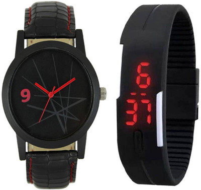 

Frolik 108 Latest Analogue And Digital Black LED Men And Kids Watch - For Boys