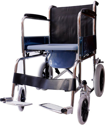

TRM Folding WheelChair with Toilet Commode Manual Wheelchair(Attendant-propelled Wheelchair)
