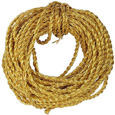 

GOELX Art And Craft Shiny Thread Doris For Jewelry Making/Craftworks/Decorations/Apparel Borders - Golden