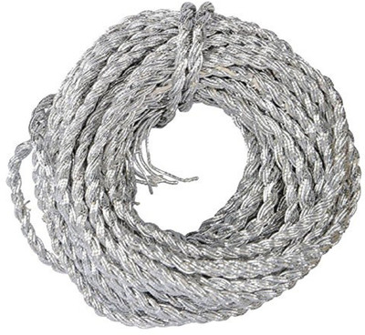 

GOELX Art And Craft Shiny Thread Doris For Jewelry Making/Craftworks/Decorations/Apparel Borders - Silver