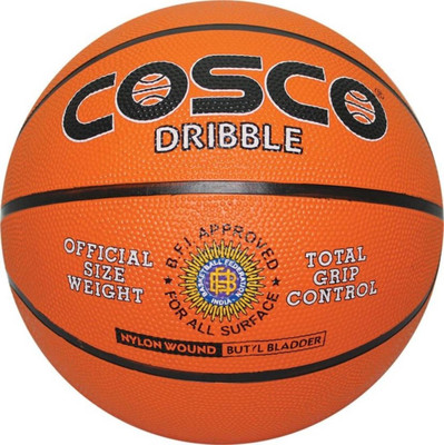 

Cosco Dribble Basketball - Size: 7(Pack of 1, Multicolor), Orange