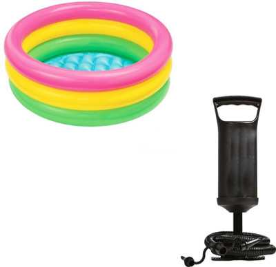 

Speoma 2ft Bath tub and Air pump for inflatable toys and balloons(combo)(Multicolor)