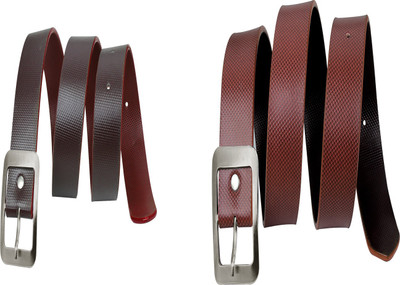 

Howdy Men Casual Brown Genuine Leather Reversible Belt