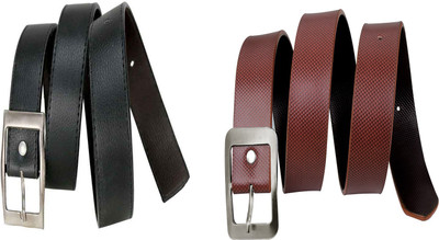 

Howdy Men Casual Black Genuine Leather Reversible Belt