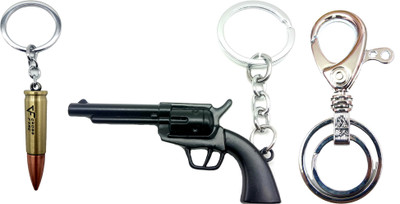 

City Choice Combo of Bullet Gun and Hook Locking Key Chain(Multicolor)
