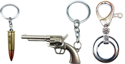 

City Choice Combo of Bullet , Gun and Hook Locking Key Chain(Multicolor)