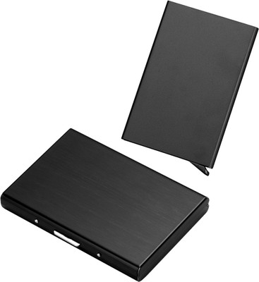 

Stealodeal Black Automatic Pop-Up RFID Case With JetBlack Bracket 8 Card Holder(Set of 2, Black)