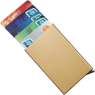 

Stealodeal Gold Automatic Pop-Up RFID Protection Cards Case 8 Card Holder(Set of 1, Gold)