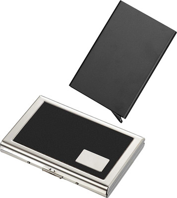 

Stealodeal Black Automatic Pop-Up RFID Case With Debit Cards Keeping 8 Card Holder(Set of 2, Black)