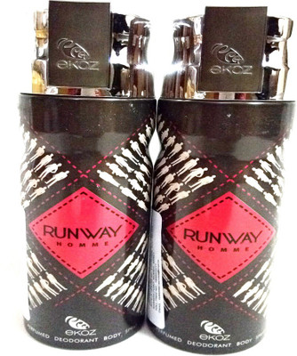

EKOZ RUNWAY Perfume Body Spray - For Men(400 ml, Pack of 2)