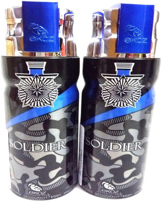 

EKOZ SOLDIER Perfume Body Spray - For Men & Women(400 ml, Pack of 2)