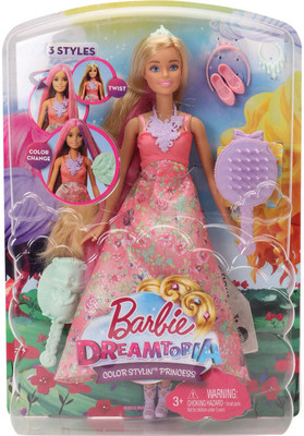 

Grab Offers Dreamtopia Color Stylin Princess Doll Three Different Looks And Endless Styling And Story Telling fun Doll For Kids(Multicolor)