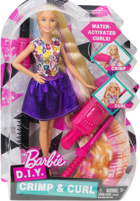 

Grab Offers Crimp And Curl Hair Salon Preety Barbie Doll With Design And Colours Hair For Kids.(Multicolor)
