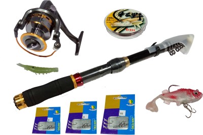 Guru Kripa FISHING SET COMBO COMPLETELY -5 FISHING -360 45M Multicolor Fishing Rod(332 cm, 0.368, Multicolor)