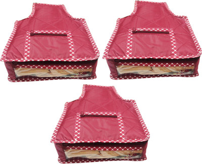 

Funkroo High Quality Multipurpose High Quality Blouse cover Travelling pouches -Pack of 3 pcs Keep saree/Suit/Travelling Pouch(Maroon)