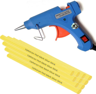 

Upkaran Electric 20W Hot Melt Glue Gun With 10 Pcs Free Standard Yellow Hot Melt Glue Sticks(8inch) Standard Temperature Corded Glue Gun(7 mm)