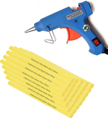 

Upkaran Electric 20W Hot Melt Glue Gun With 30 Pcs Free Standard Yellow Hot Melt Glue Sticks(8inch) Standard Temperature Corded Glue Gun(7 mm)