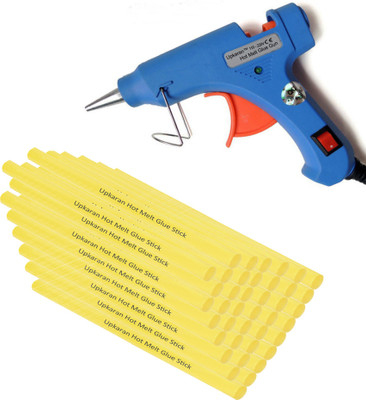 

Upkaran Electric 20W Hot Melt Glue Gun With 40 Pcs Free Standard Yellow Hot Melt Glue Sticks(8inch) Standard Temperature Corded Glue Gun(7 mm)