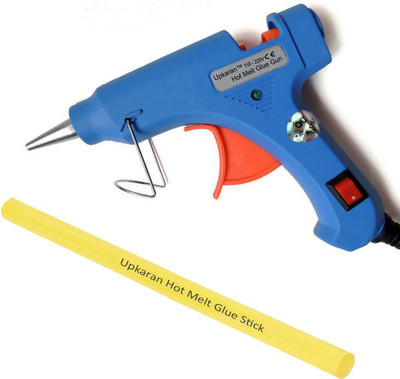 

Upkaran Electric 20W Hot Melt Glue Gun With 1 Pcs Free Standard Yellow Hot Melt Glue Stick(8inch) Standard Temperature Corded Glue Gun(7 mm)