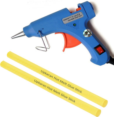 

Upkaran Electric 20W Hot Melt Glue Gun With 2 Pcs Free Standard Yellow Hot Melt Glue Sticks(8inch) Standard Temperature Corded Glue Gun(7 mm)