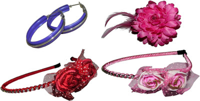 

Avp Combo of Multi Color Hair Accessories Hair Accessory Set(Multicolor)