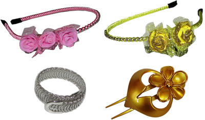 

Chunu Combo of Multi Color Hair Accessories Hair Accessory Set(Multicolor)