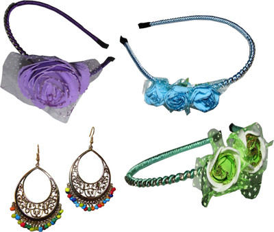 

Avp Combo of Multi Color Hair Accessories Hair Accessory Set(Multicolor)