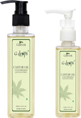 

G Drops Castor Oil Cold Pressed Combo Set of 2 (100 ml + 200 ml) Hair Oil(300 ml)