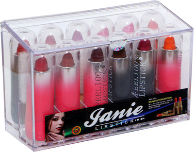 

Janie Skyedventures Feel 100% Multi color Creamy lip stick Pack of 12 (Car-030)(Multicolor, 400 g)