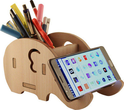 7CR 1 Compartments Wooden Pen with mobile stand(Swiss walnut)