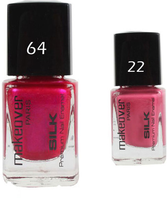 

Makeover Professional Nail Paint Combo Velvet-Wine-64 , Glaze-Pink-22 (9 ml, Pack of 2) Multi(Pack of 2)