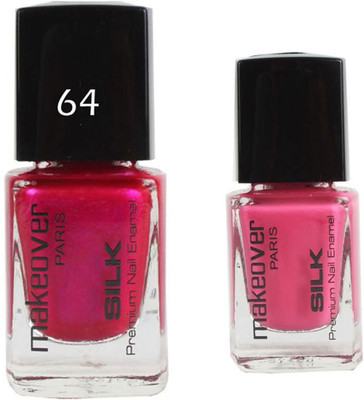 

Makeover Professional Nail Paint Combo Velvet-Wine-64 , Natural-Pink-24 (9 ml, Pack of 2) Multi(Pack of 2)