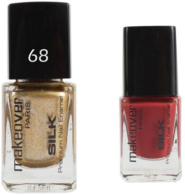 

Makeover Professional Nail Paint Combo Sparking-Golden-68 , Red-Brown-35 (9 ml, Pack of 2) Multi(Pack of 2)