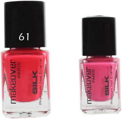 

Makeover Professional Nail Paint Combo Pouch-Pink-61 , Natural-Pink-24 (9 ml, Pack of 2) Multi(Pack of 2)