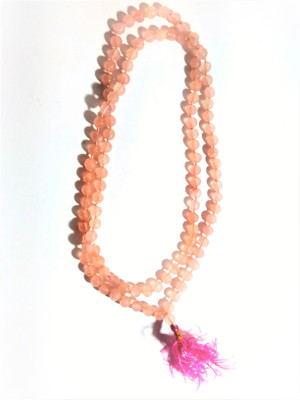 MYEBIZSTORE  Rose Quartz 6 mm Mala Quartz Crystal Quartz Stone Pendant