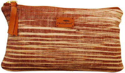 

Clean Planet Khadi Pouch/Clutch Wood Brown Ecofriendly Handcrafted Pouch(Brown)