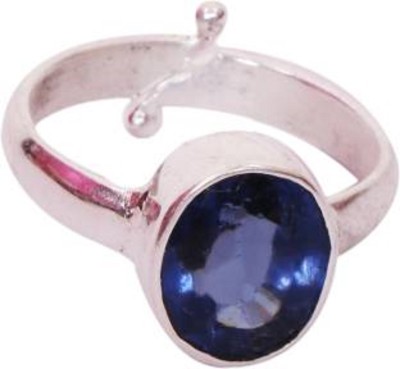 Jaipur Gemstone Certified Blue sapphire or Neelam 3 cts or 3.25 ratti ring Metal Sapphire Ring