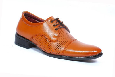 

FASHION TRICK Synthetic Leather Lace Up For Men(Tan