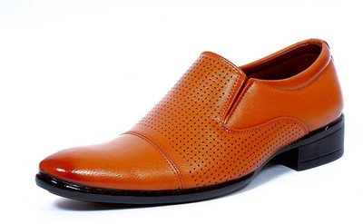 

FASHION TRICK Synthetic Leather Slip On For Men(Tan