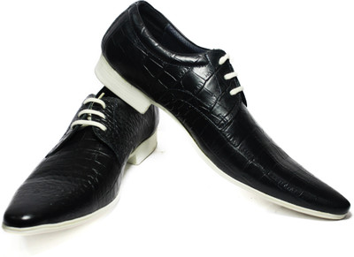 BLUE FOX Lace Up For Men(Black, White